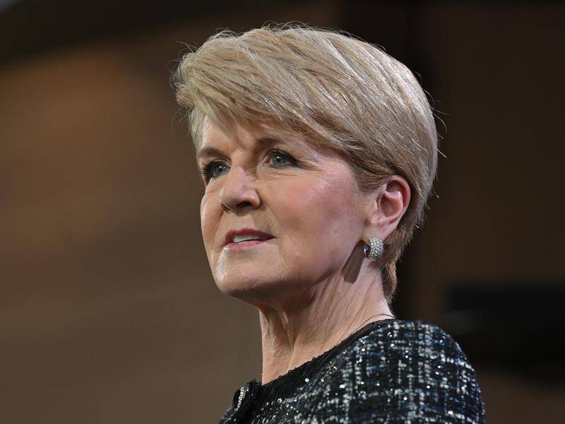 Former foreign minister Julie Bishop addressed the National Press Club in Canberra. (Mick Tsikas/AAP PHOTOS)