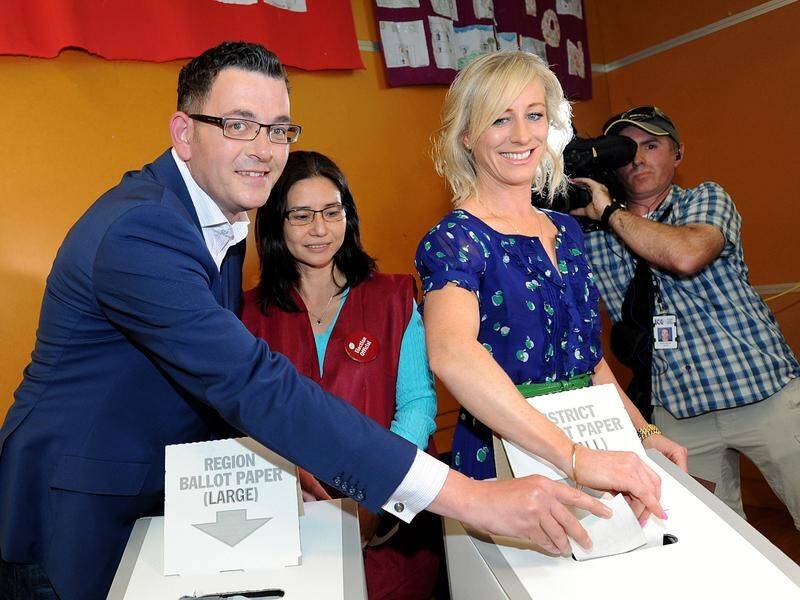 Daniel Andrews says he and wife Catherine will vote on the day and not before as they did in 2014.