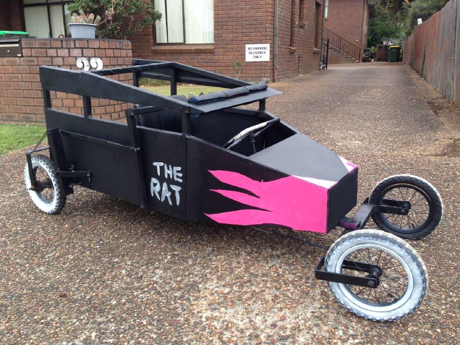 Extraordinary work: Some examples of the billycarts that will feature in the big race on Sunday