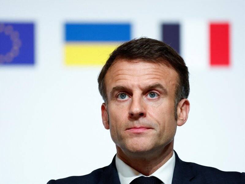 Nothing should be excluded in the West's effort to counter Russia, President Emmanuel Macron. (EPA PHOTO)