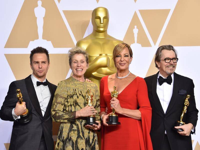 A man made off with Frances McDormand's best actress Oscar at an after-party but was soon caught.