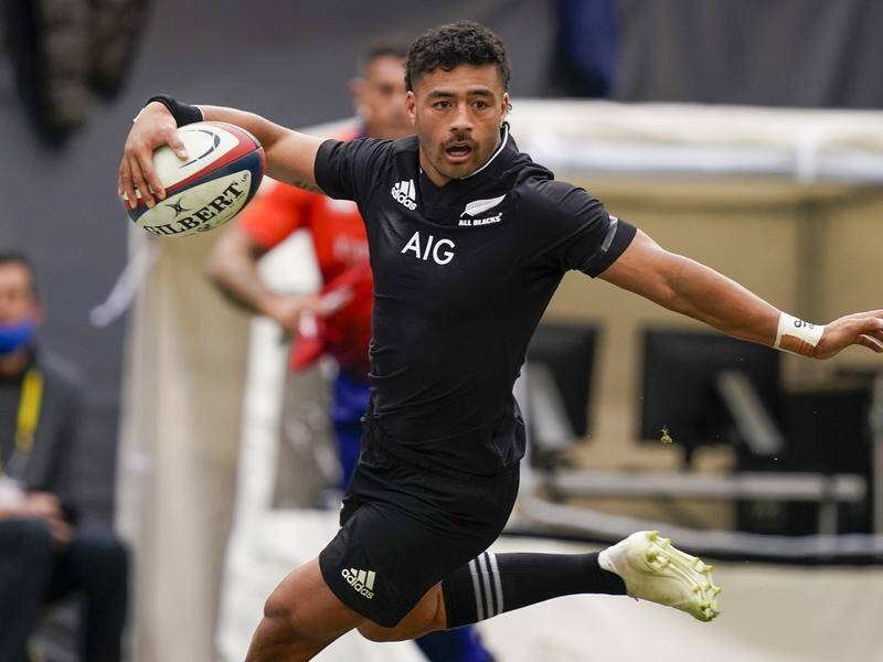 Richie Mo'unga takes over at playmaker for the All Blacks against the Springboks this weekend. (AP PHOTO)
