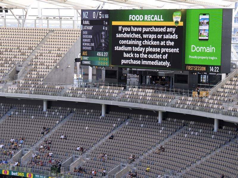 A stadium food recall was one of the quirks during the Optus Stadium Test in Perth.