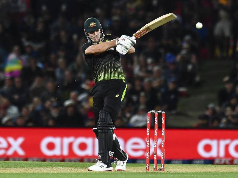 Mitchell Marsh made 75 and took 3-24 to guide Australia to a four-run T20 win over the West Indies.