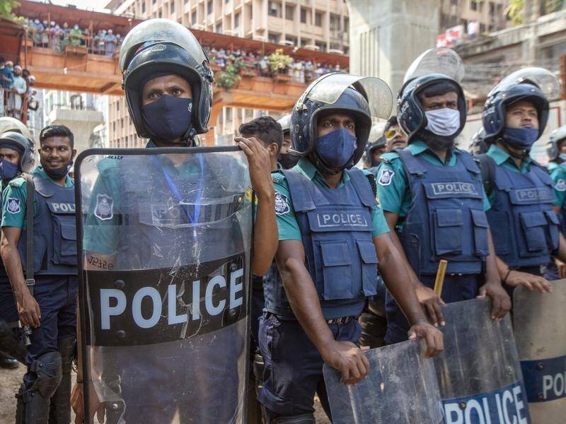 Police in Chittagong say they were forced to open fire when protesters attacked them.