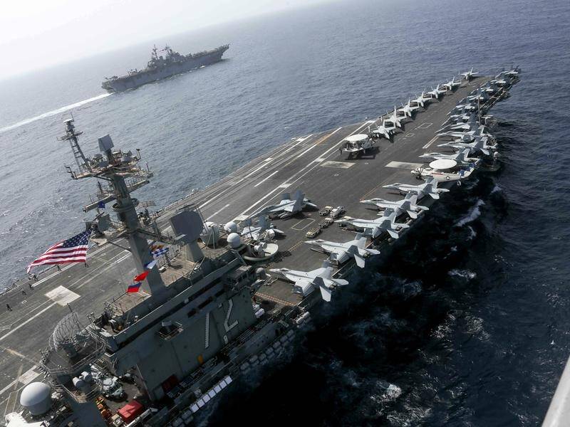 The USS Abraham Lincoln and its support ships have deployed off the Korean peninsula.