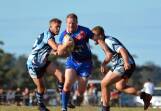 Stepping up: Long-serving club stalwart Aaron Ison in action for the Blues in 2015. This year will see him hang up his boots and take on the role of first grade coach.