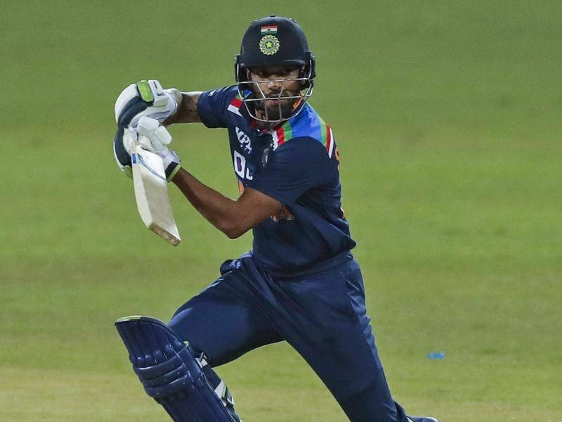 Shikhar Dhawan has steered India to a seven wicket one-day international win over Sri Lanka.