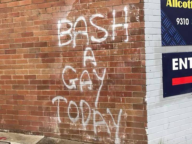 Homophobic graffiti in inner Sydney has triggered a police investigation.