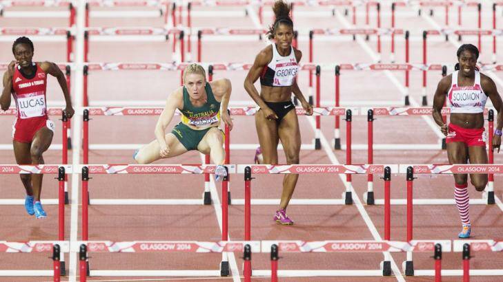 Nervous: Sally Pearson posted her fastest time since returning from injury. Photo: James Brickwood
