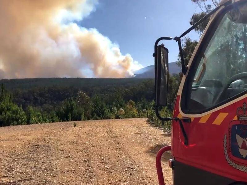 An uncontained bushfire in Tasmania's north has burned through more than 1500 hectares.