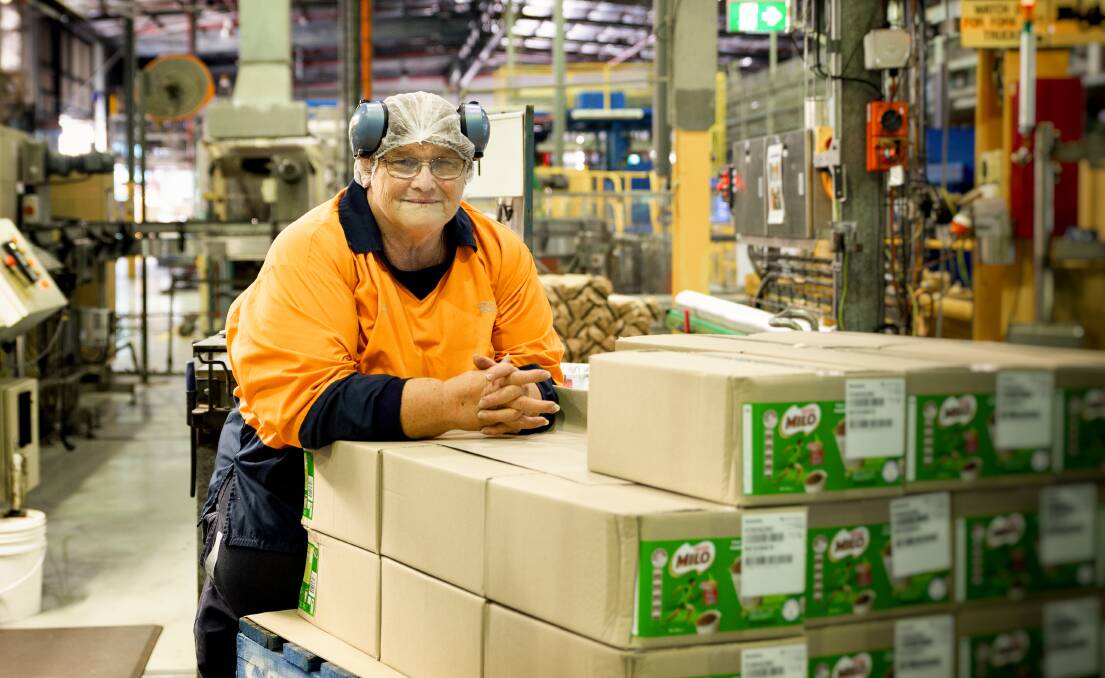 Susan "Gai" McDonald has been a member of the team at Smithtown Nestlé Factory for over five decades now. Photo: Supplied 
