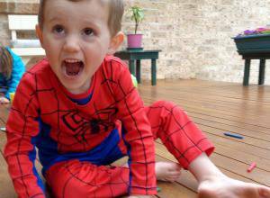 William Tyrrell and his favourite Spider-Man suit.