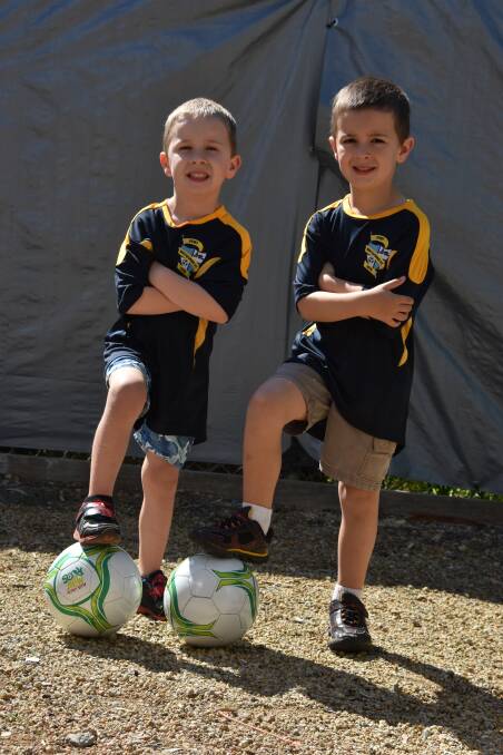 Twin power: Logan and Blake Oakman will play in the development program run by Port FC. Pic: NIGEL McNEIL