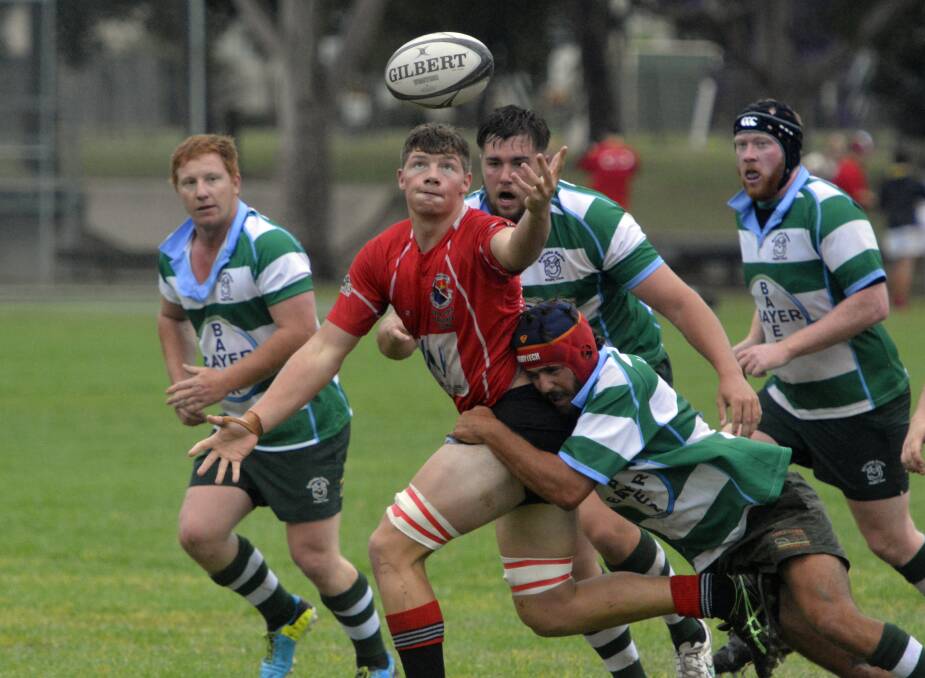 Eyes on the prize: Ryan Kenny-Wilson in action for Port Pirates on Saturday. Pic: PETER GLEESON