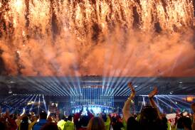 Fireworks erupt during the Closing Ceremony for the Glasgow 2014 Commonwealth Games. Photo: Getty Images