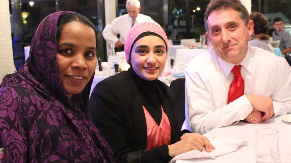 Greatest respect: Asra Mohammad, Rahil Ansari and Nigel Uruoin enjoying last year's gathering at Sails Resort.