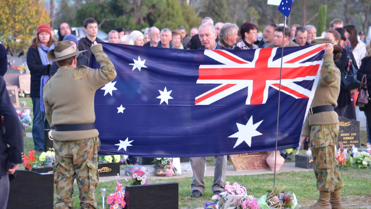 In a unique Glen Innes tradition, the unveiling of the graves of fallen veterans and service people followed the dawn ceremony, with family members addressing the gathering.