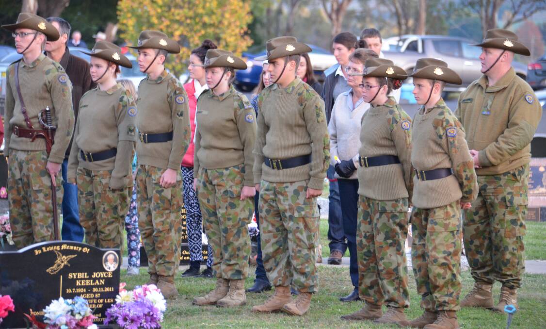 Glen Innes Cadet Unit 207 played an integral role in conducting the 2014 Dawn Service.