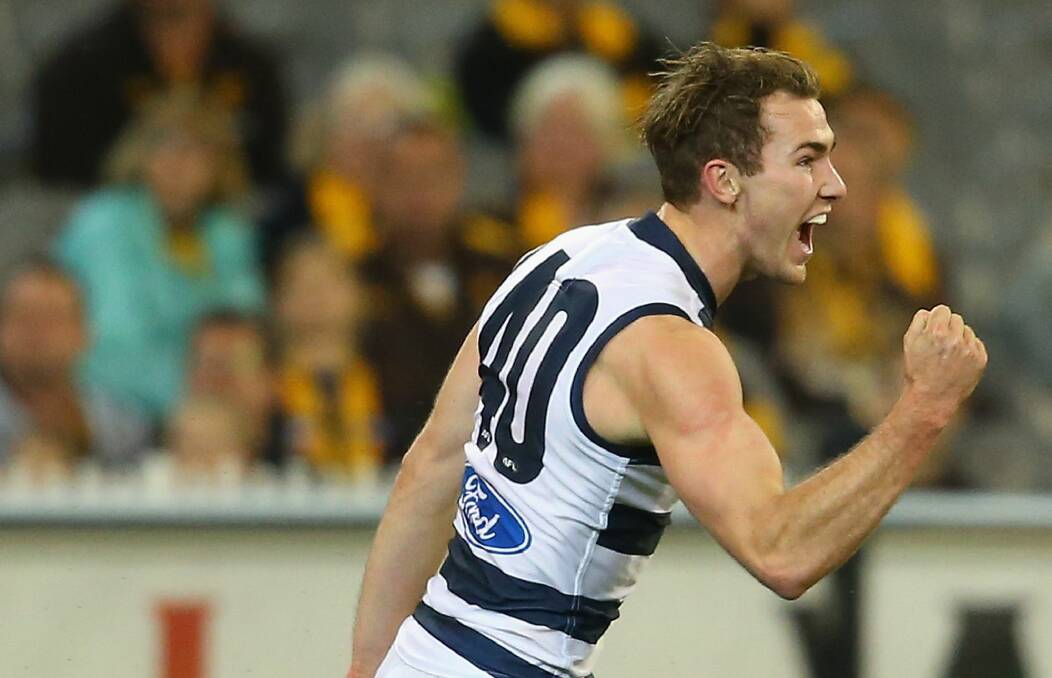 Jackson Thurlow of the Cats. Picture: Getty Images