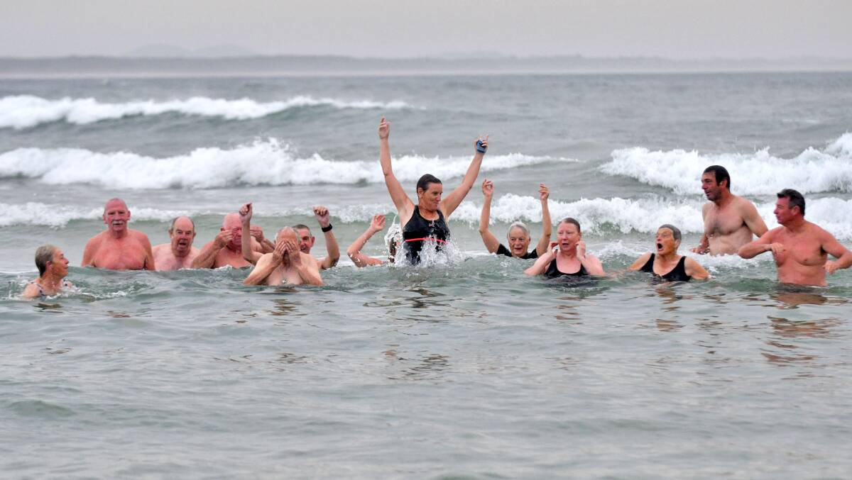 Oh what a feeling: The group's early morning dip always proves refreshing. Photo: Matt Attard