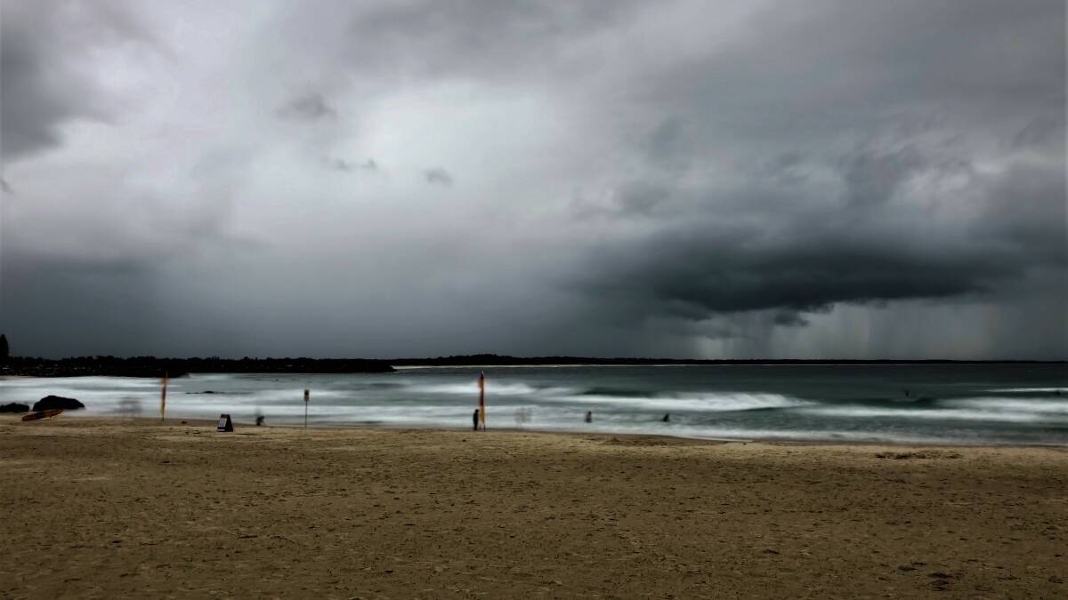 Dark and gloomy: Town Beach was still embraced by storm clouds on Friday afternoon (October 12) creating choppy seas. Photo: Matt Attard
