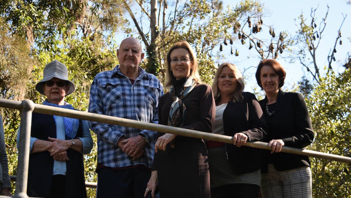 Concerned: Residents of the Wrights Creek area with minister Gabrielle Upton, mayor Peta Pinson and local member Leslie Williams. Photo: Matt Attard