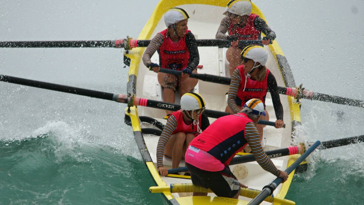 The Port Macquarie team hit the waves.