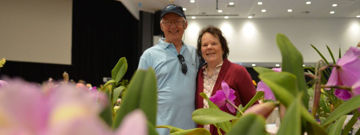 Athol and Lyn O'Hare enjoyed the wide variety of flowers at the Orchid Show on Sunday.