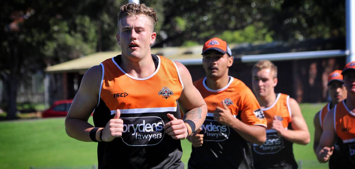 Impressing: Port Macquarie's Sam McIntyre is working hard after earning his first full time professional rugby league contract . Photo: Wests Tigers