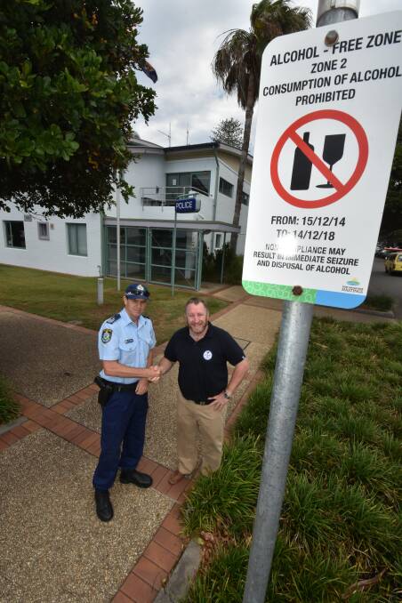 United: Hastings Liquor Accord president Alistair Flower and licensing police officer John Lawrie have a strong, proactive working relationship. Photo: Matt Attard