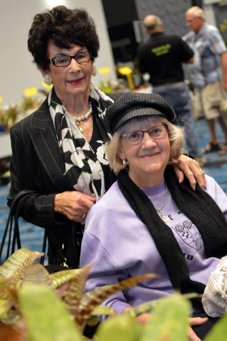 Daphne Millington and Eileena Pierpoint at the Orchid Show on Sunday.