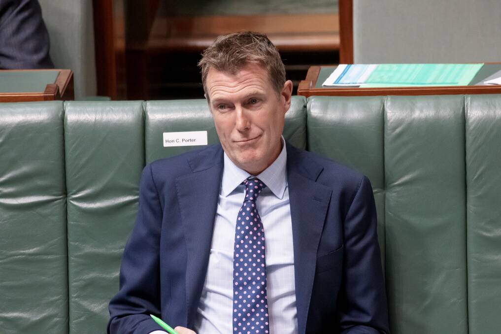Attorney-General Christian Porter has been demoted in a reshuffle of Scott Morrison's cabinet. Picture: Sitthixay Ditthavong