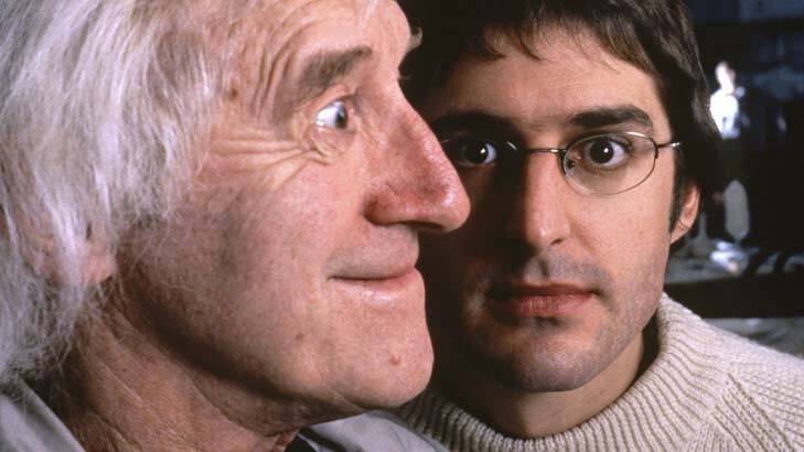 Sinister vibe ... Jimmy Savile and Louis Theroux.