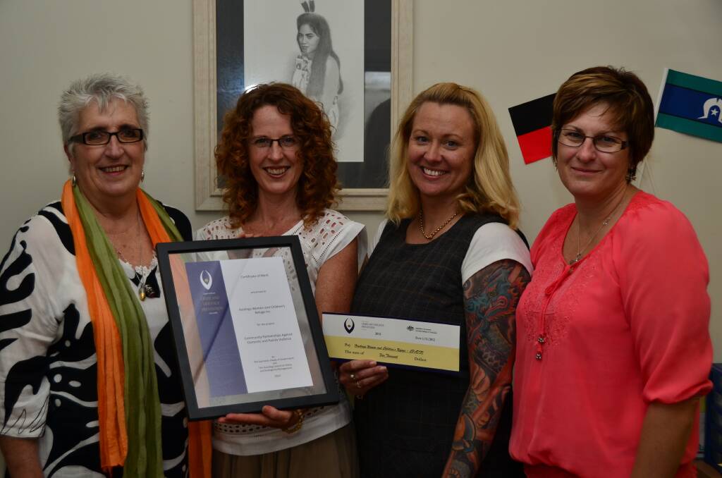 Dimestic Violence specialist work Kempsey, Narrelle Moulton, Gemma Morley, ManagerWomens and Child refuge, Production coordinater, community partnership against Domestic violence, and Tanya Keogh Dimestic violence specialist work taree