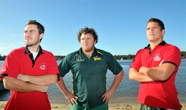 Drought breakers: Mid-North Coast Axemen, from left, Jordan Macey, David Tunstead and Chad Joseph are expected to lead from the front tomorrow. Pic: PETER GLEESON