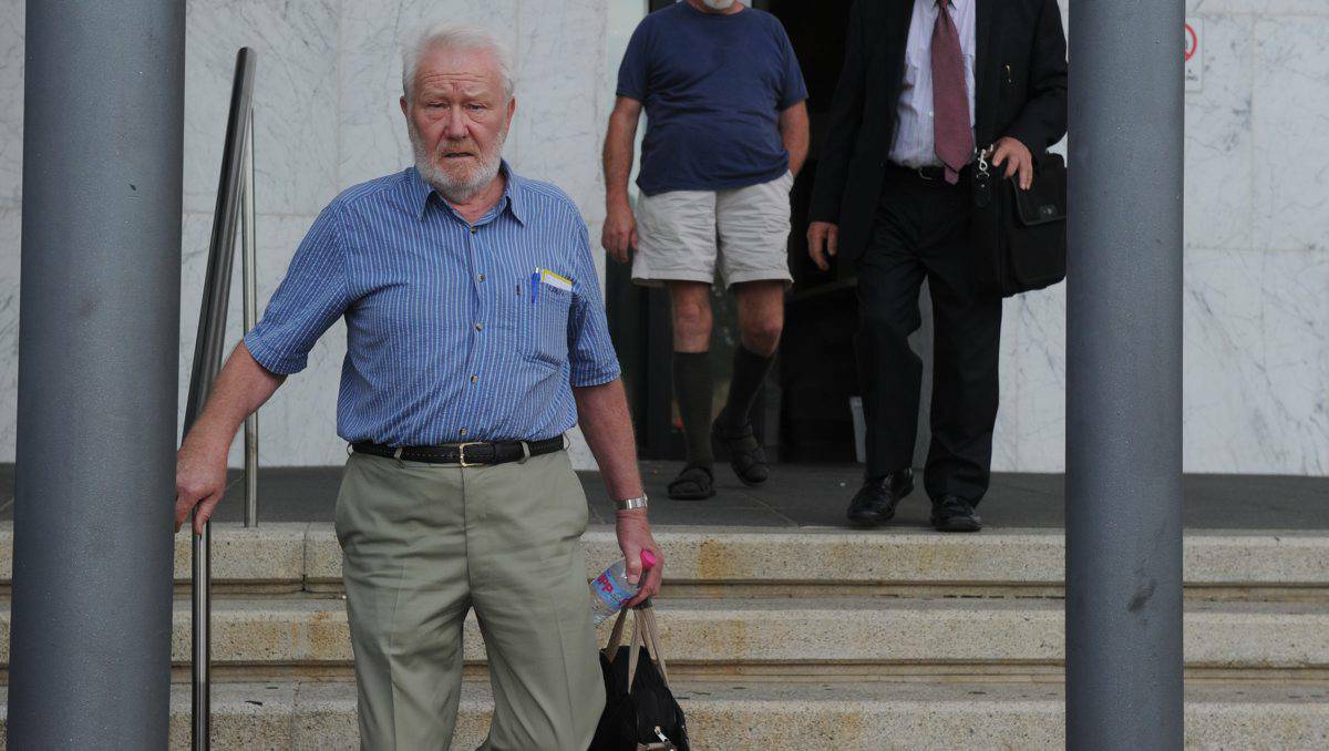 Heinz Karl Klinkermann, 73, walks free from the Supreme Court in Ballarat yesterday. Photo: JUSTIN WHITELOCK