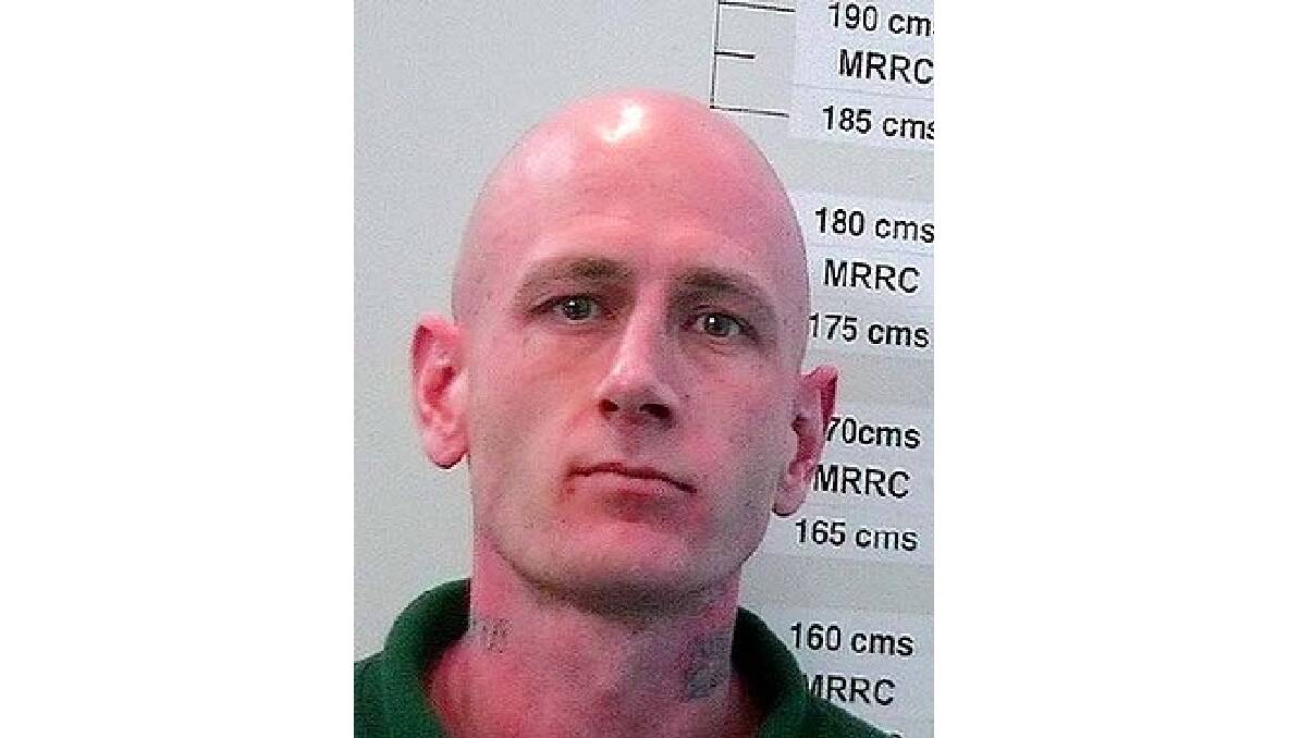 Escaped: Adam John Bowhay, 34. Photo: NSW POLICE