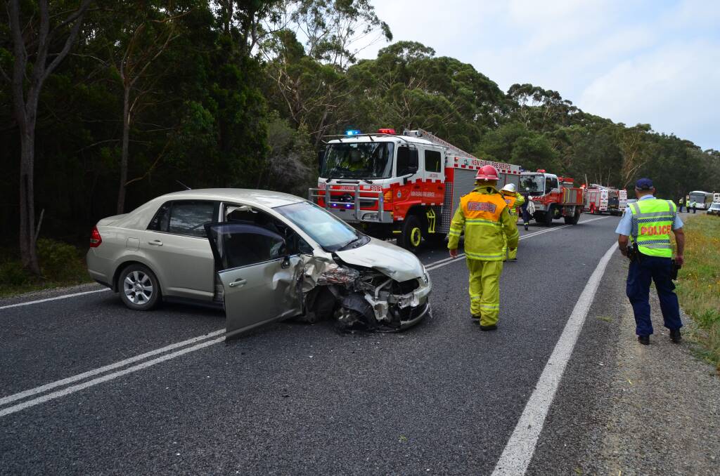 Ocean Drive was closed in both directions as a result of the accident south of Bonny Hills earlier this afternoon.