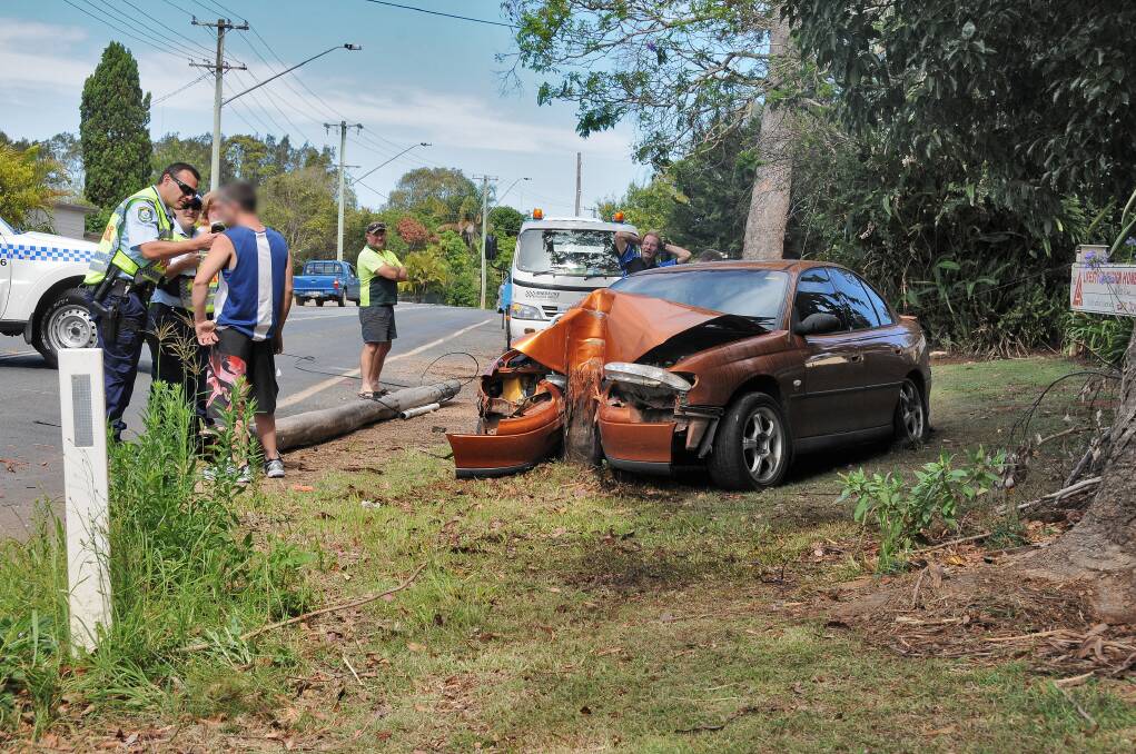 The accident scene on Friday afternoon.