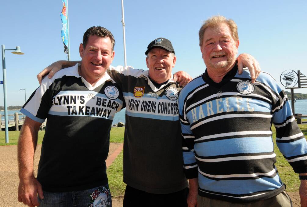 Gerry Byron, Les Murphy and Bob Harrison are re-living the memories of their  Sharks glory days