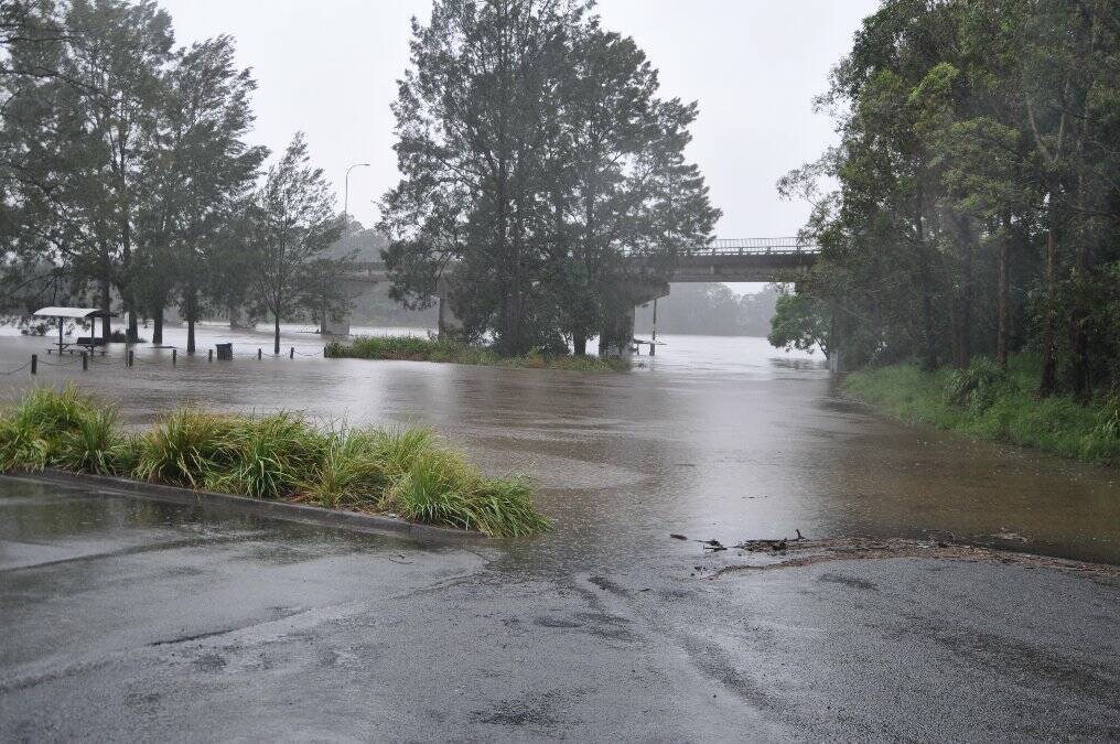 Some snapshots of the heavy rainfall in and around Wauchope. Pics were taken at around 7.30am on Tuesday.