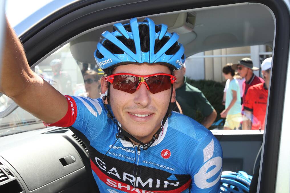 Port Macquarie cyclist Lachlan Morton is competing in the Tour Down Under.