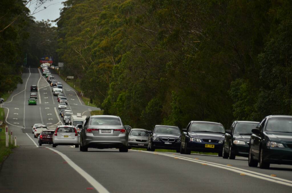 The Pacific Highway is as busy as ever today. Pic: NIGEL McNEIL