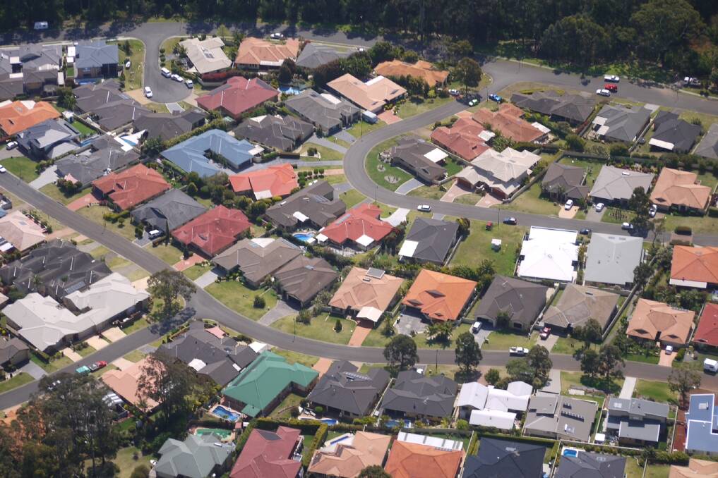 Port Macquarie suburbs from the air.