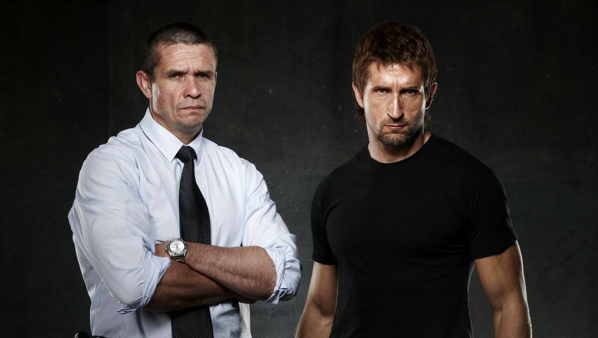 Matt Nable and Jonathan LaPaglia star in Underbelly Badness - a new crime drama about an investigation into human remains found in the Hastings River.