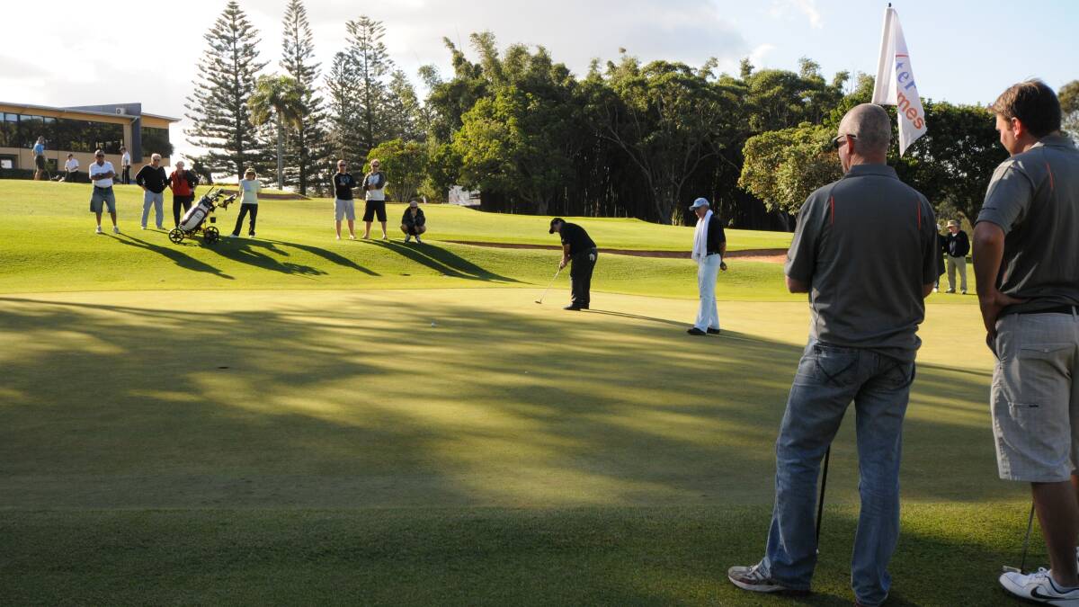 Great tournament: Craig Parry putts during last year's Port Macquarie Golf Club Better Homes Pro-Am. 