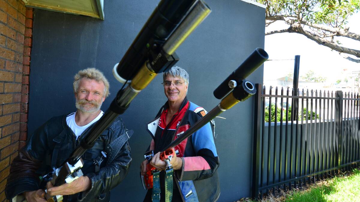 On target: Port Macquarie shooters Malcolm McKenzie, left, and Michael Chad returned from the City of Sydney Open Prize Meeting with solid efforts to their names.