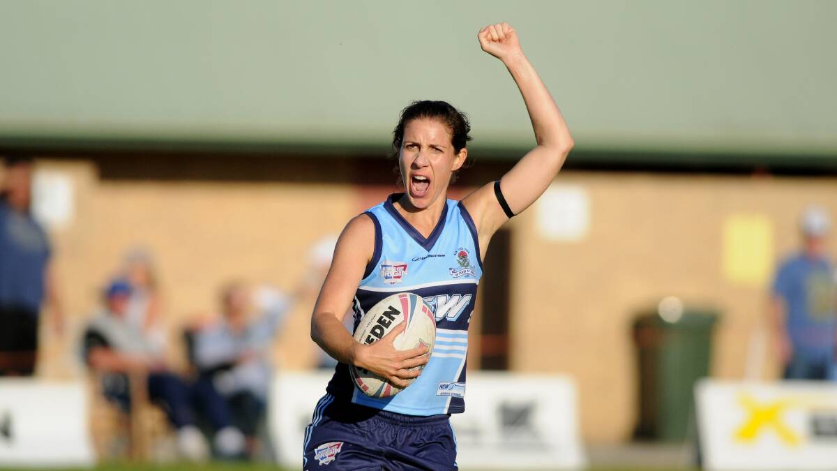 Anna Gleeson in action at the State of Origin series in Port Macquarie earlier this year. 