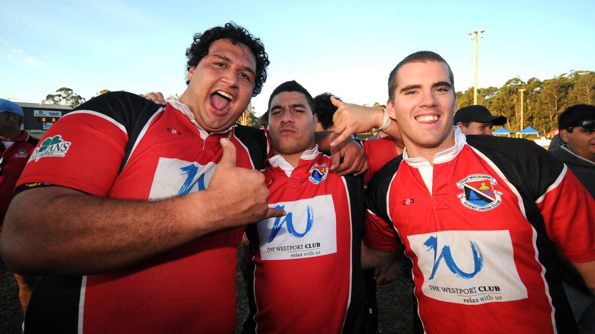 Former Pirate Joel Riddle, left, pictured here with teammates John Talamavao and Chris Turnham, will head to Coffs Harbour for a coaching role with the SCU Marlins.